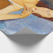 Portrait von Jeanne Hebuterne, Modigliani Geschenkpapier (Ecke)