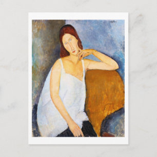 Portrait von Jeanne Hebuterne, Modigliani Postkarte