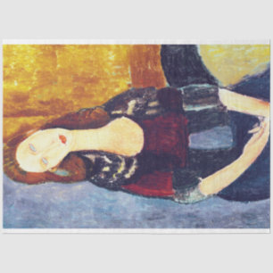 Portrait von Jeanne Hebuterne, Modigliani Seidenpapier