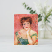 Portrait von Jeanne Samary von Pierre Renoir Postkarte (Stehend Vorderseite)
