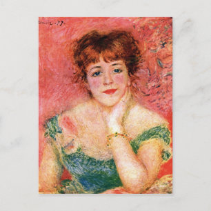 Portrait von Jeanne Samary von Pierre Renoir Postkarte