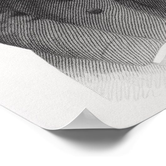 Portrait von Jefferson Davis Poster (Ecke)