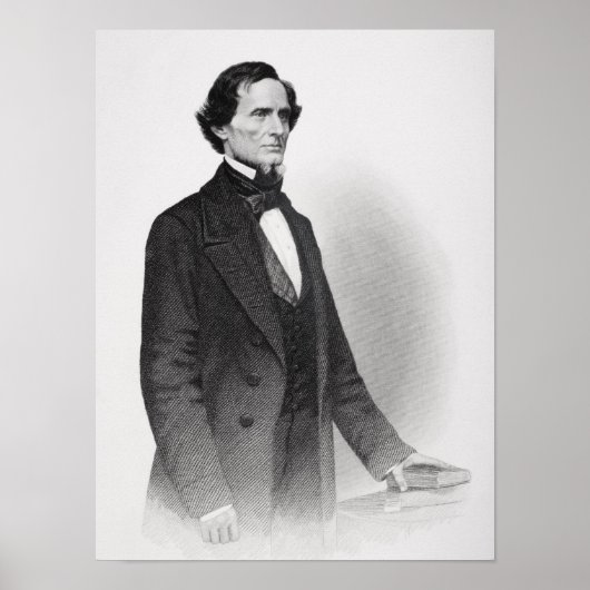 Portrait von Jefferson Davis Poster (Vorne)