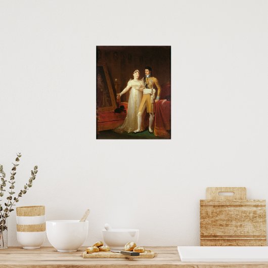 Portrait von Jerome Bonaparte und seiner Ehefrau Poster (Küche)