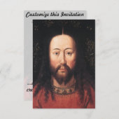 Portrait von Jesus Christus von Jan van Eyck Einladung (Vorne/Hinten)