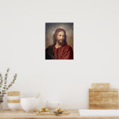 Portrait von Jesus Poster (Küche)