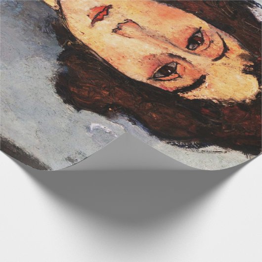Portrait von Jeune Femme, Modigliani Geschenkpapier (Ecke)