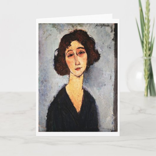 Portrait von Jeune Femme, Modigliani Karte (Vorderseite)