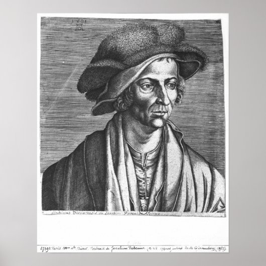 Portrait von Joachim Patinir, 1521 Poster (Vorne)