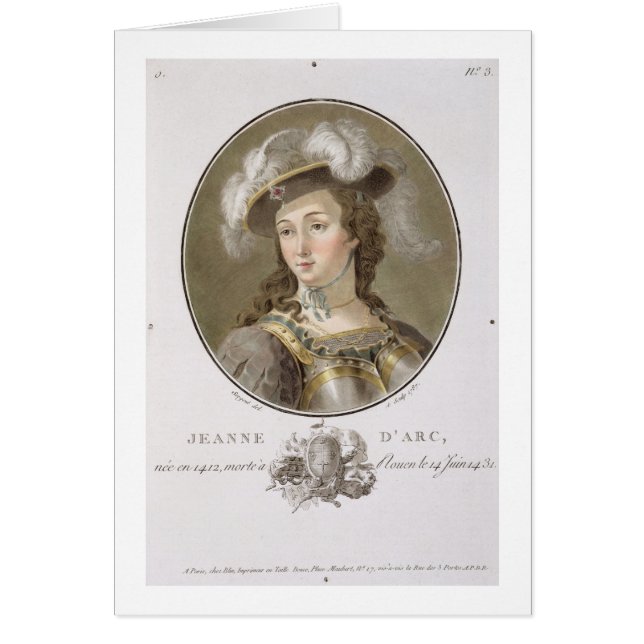 Portrait von Joan of Arc (1412-31), 1787 (gefärbt) (Vorne)