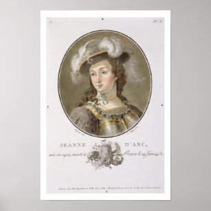 Portrait von Joan of Arc (1412-31), 1787 (gefärbt) Poster