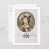 Portrait von Joan of Arc (1412-31), 1787 (gefärbt) Postkarte (Vorne/Hinten)