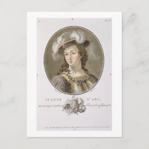 Portrait von Joan of Arc (1412-31), 1787 (gefärbt) Postkarte
