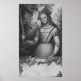 Portrait von Joan of Arc Poster