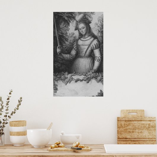 Portrait von Joan of Arc Poster (Küche)
