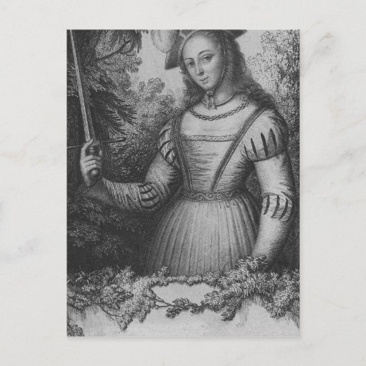 Portrait von Joan of Arc Postkarte (Vorderseite)