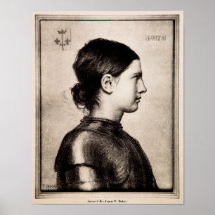 Portrait von Joan of Arc von Paul Dubois Poster