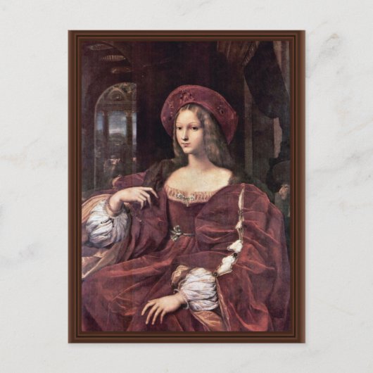 Portrait von Joanna von Aragon von Raffael Postkarte (Vorderseite)