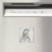 Portrait von Johanes Brahms im Alter von 20 Jahren Magnet (In Situ (Geschirrspüler))