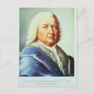 Portrait von Johann Sebastian Bach Postkarte