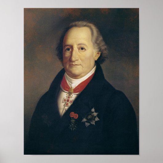 Portrait von Johann Wolfgang von Goethe Poster (Vorne)