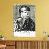 Portrait von Johannes Gutenberg Leinwanddruck (Insitu (Wohnzimmer))