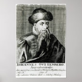 Portrait von Johannes Gutenberg Poster (Vorne)
