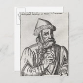 Portrait von Johannes Gutenberg Postkarte (Vorne/Hinten)
