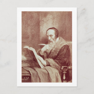 Portrait von John Calvin (1509-1564) (Gravieren) Postkarte