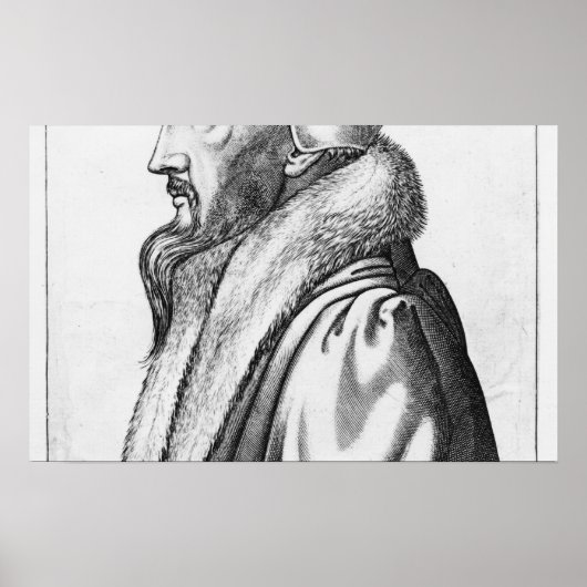 Portrait von John Calvin im Alter von 53, 1564 Poster (Vorne)