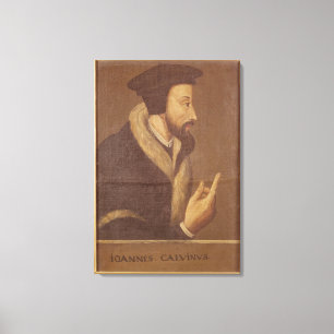 Portrait von John Calvin Leinwanddruck