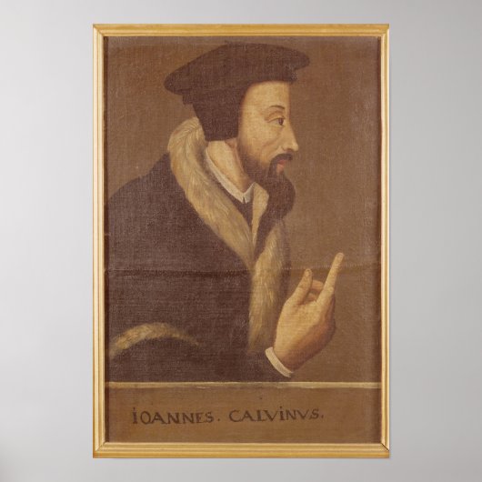 Portrait von John Calvin Poster (Vorne)