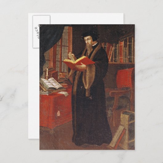 Portrait von John Calvin Postkarte (Vorne/Hinten)