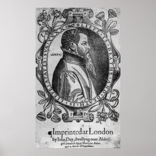 Portrait von John Day, Frontispiece Poster (Vorne)
