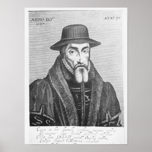 Portrait von John Foxe Poster (Vorne)