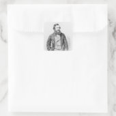 Portrait von John Hanning Quadratischer Aufkleber (Tasche)