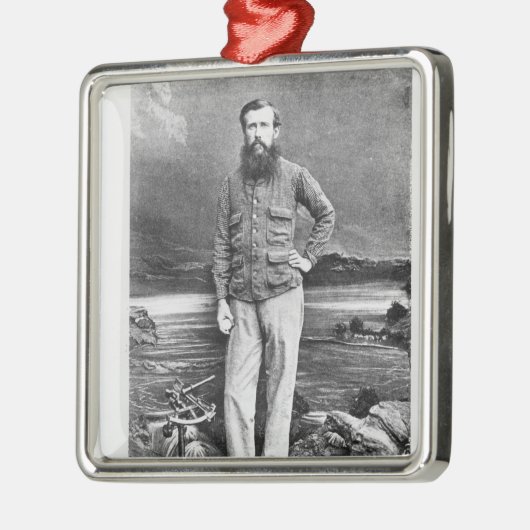 Portrait von John Hanning Silbernes Ornament (Links)