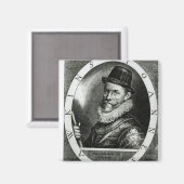 Portrait von John Hawkins Magnet (Vorderseite/Rückseite)