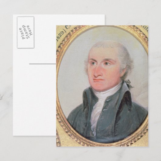 Portrait von John Jay Postkarte (Vorne/Hinten)