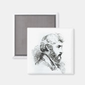 Portrait von John Lewis Burckhardt Magnet (Vorderseite/Rückseite)