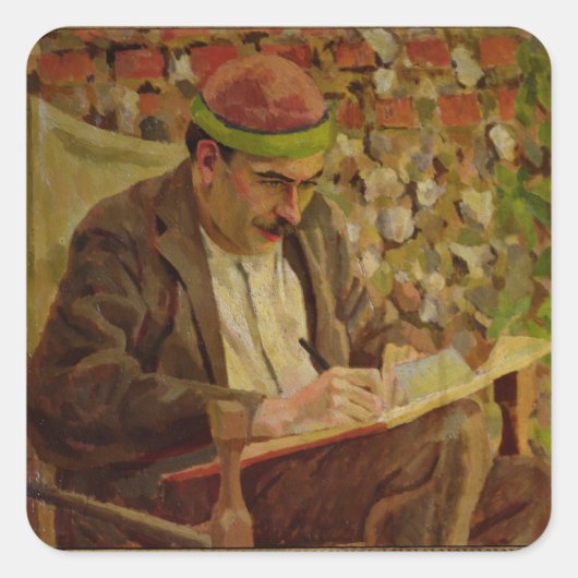 Portrait von John Maynard Keynes (1883-1946) (Öl Quadratischer Aufkleber (Vorderseite)