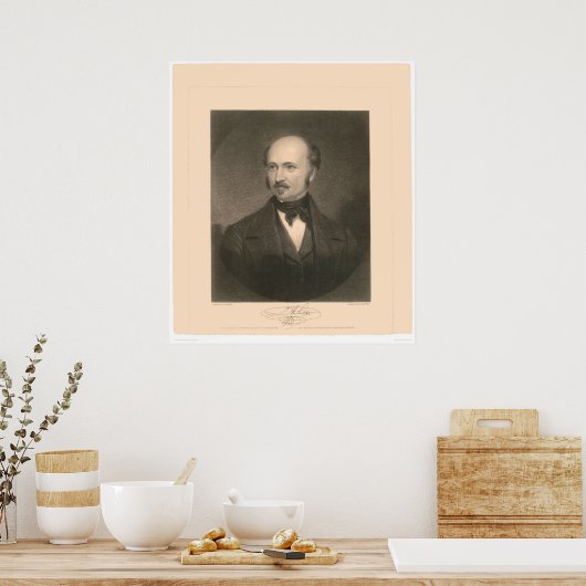 Portrait von John Sutter (1679A) - restauriert Poster (Küche)