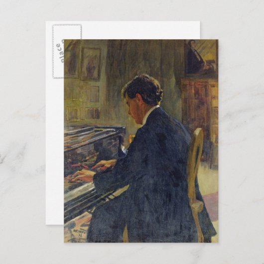 Portrait von Joseph Hofman, 1912 Postkarte (Vorne/Hinten)