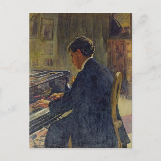 Portrait von Joseph Hofman, 1912 Postkarte (Vorderseite)