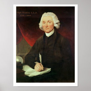 Portrait von Joseph Priestley (1733-1804) Poster