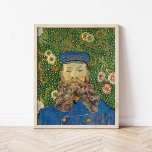 Portrait von Joseph Roulin | Vincent Van Gogh Poster<br><div class="desc">Portrait von Joseph Roulin (1889) von dem niederländischen Post-Impressionisten Vincent Van Gogh. Original Malerei ist ein Öl auf Leinwand. Das Portrait ist eines von mehreren Van Gogh Gemälden seines nahen Freundes, eines Postangestellten in der südfranzösischen Stadt Arles. Dieser nahe Aufstieg Roulins in Uniform ist Set vor einem skurrilen grünen Hintergrund...</div>