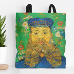 Portrait von Joseph Roulin | Vincent Van Gogh Tasche<br><div class="desc">Portrait von Joseph Roulin (1889) von dem niederländischen Post-Impressionisten Vincent Van Gogh. Original Malerei ist ein Öl auf Leinwand. Das Portrait ist eines von mehreren Van Gogh Gemälden seines nahen Freundes, eines Postangestellten in der südfranzösischen Stadt Arles. Dieser nahe Aufsatz des Postmanns in Uniform ist Set vor einem skurrilen grünen...</div>