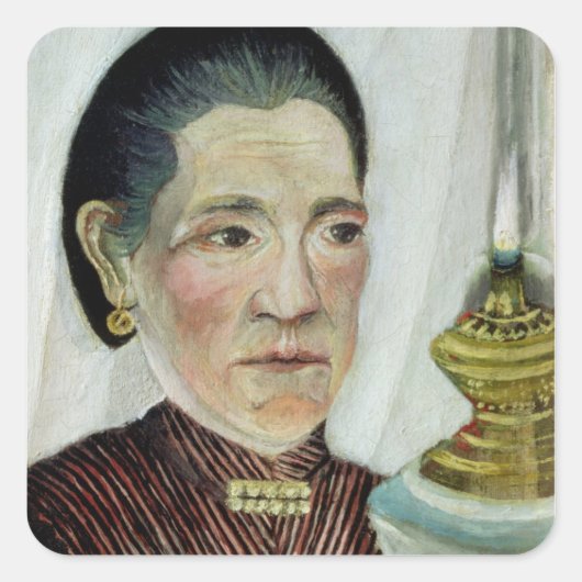 Portrait von Josephine, der zweiten Ehefrau des Kü Quadratischer Aufkleber (Vorderseite)
