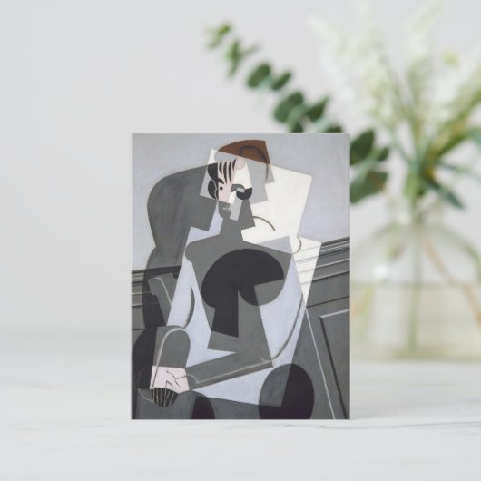 Portrait von Josette Juan Gris Cubism Postkarte (Stehend Vorderseite)