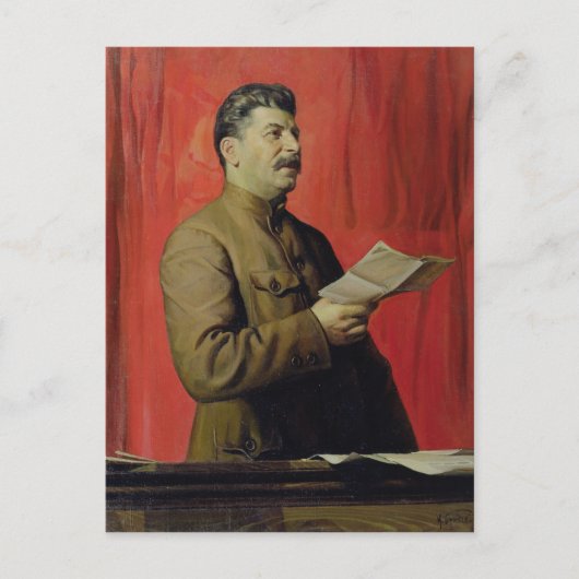 Portrait von Josif Stalin, 1933 Postkarte (Vorderseite)